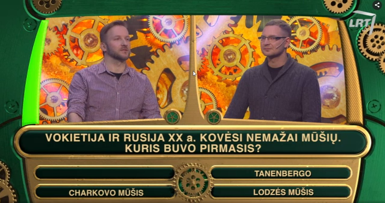 Robertas Borysevičius LRT viktorinoje atsako į klausimą